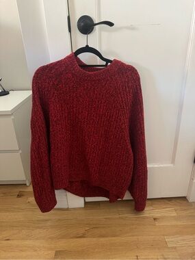 Madewell Cozy Red Knit Sweater